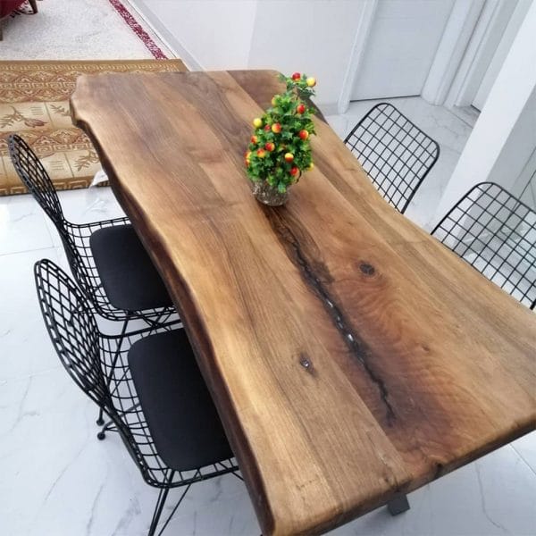 Wooden Dining Table Walnut Wood - 0057