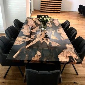 Epoxy Olive Wood Dining Table (6)