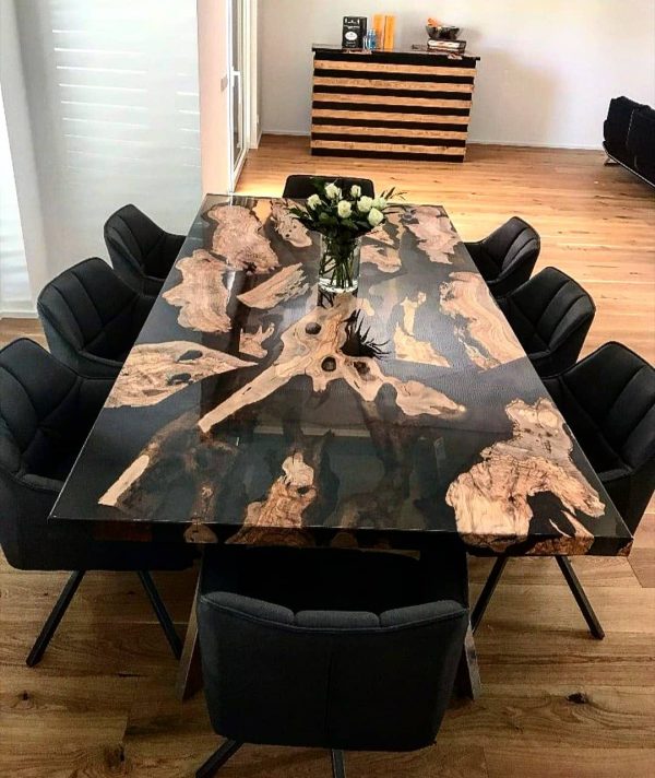 Epoxy Olive Wood Dining Table (6)